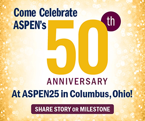 ASPEN 50 Anniversary History Ad